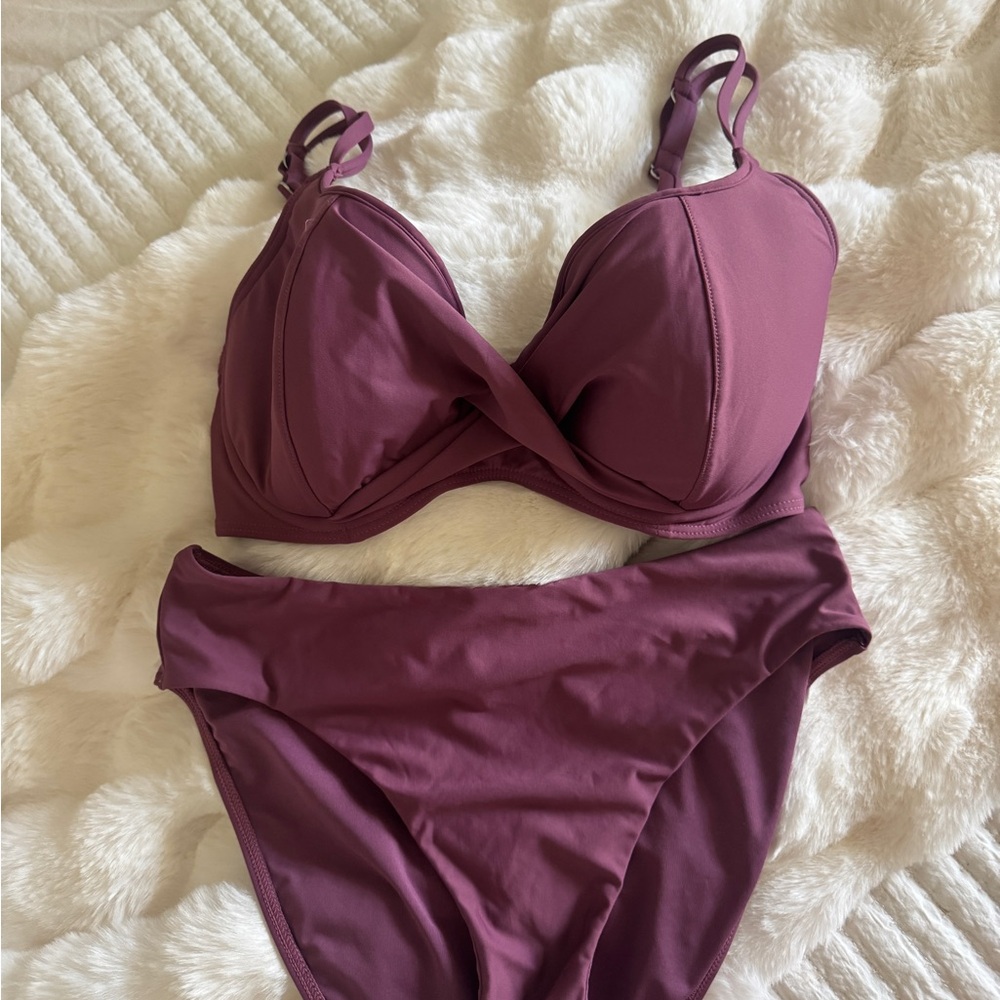 Elegant Purple Bikini Set